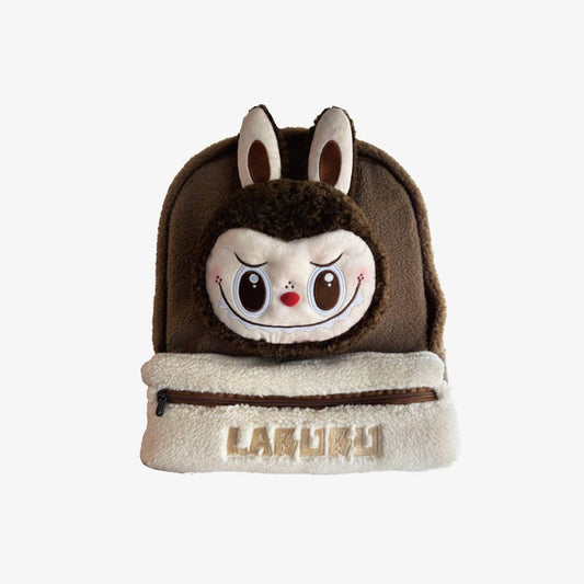 Classic Bag Series - LABUBU Berber Fleece Backpack (Brown)